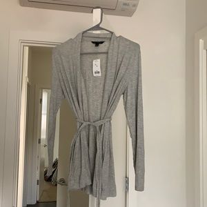 Banana Republic gray tie sweater